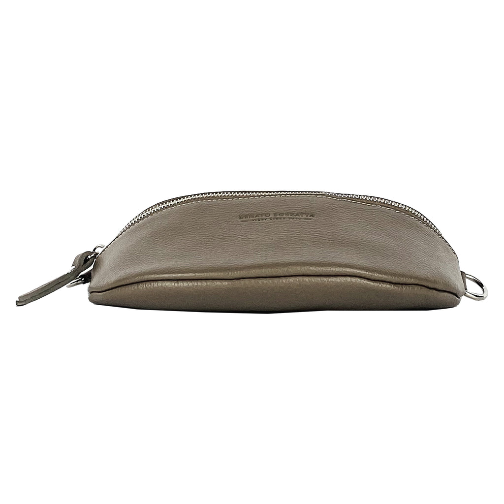 RB1015AQ | Marsupio in vera pelle Made in Italy con tracolla removibile, tortora