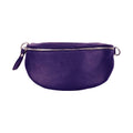 RB1015Y | Marsupio in vera pelle Made in Italy con tracolla removibile, viola