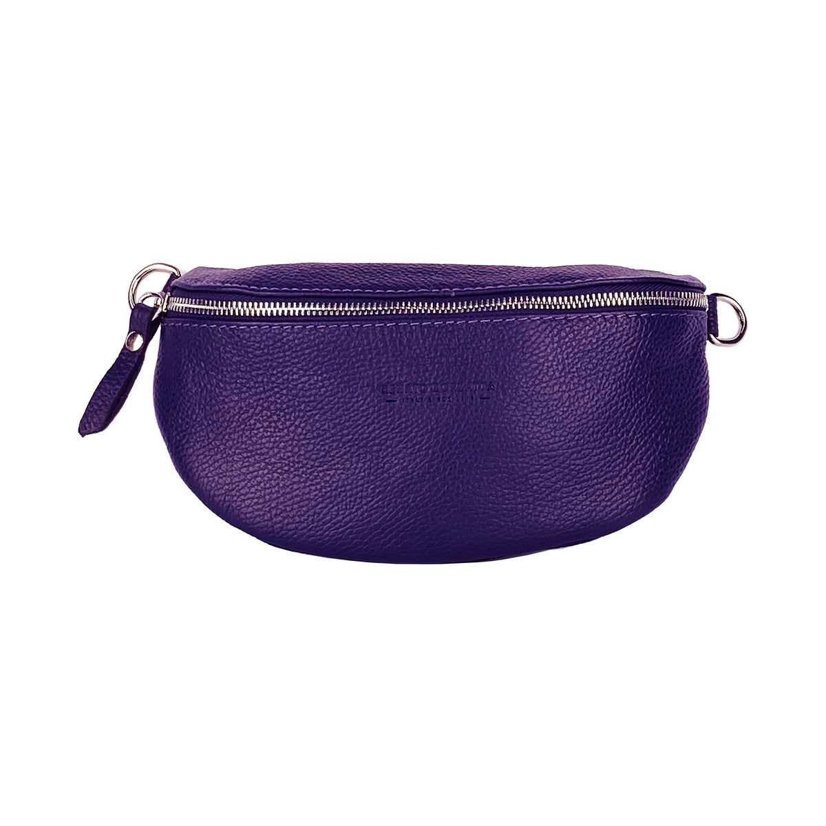 RB1015Y | Marsupio in vera pelle Made in Italy con tracolla removibile, viola