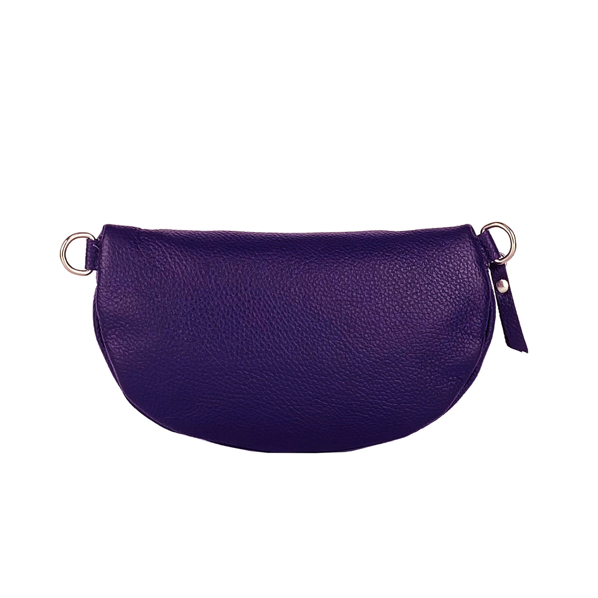 RB1015Y | Marsupio in vera pelle Made in Italy con tracolla removibile, viola