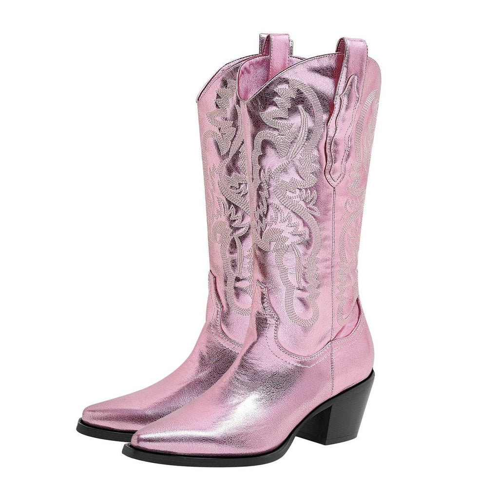 Stivali texani metallizzati Party Glam da donna